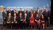 6 February 2015; Tadhg Meehan, ex Provincial Secretary of Britain, who was presented with the Lifetime Recognition award by Uachtarán Chumann Lúthchleas Gael Liam Ó Néill, pictured with family and friends. Croke Park, Dublin. Photo by Sportsfile