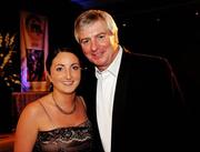 10 November 2007; Niamh Egan, National Promotions Administrator, Comhairle Liathróid Láimhe na hÉireann with Michael Lyster, RTE, at the Energise Sport Camogie All-Star Awards 2007 in association with O'Neills. Citywest Hotel, Conference, Leisure & Golf Resort, Saggart, Co. Dublin. Picture credit: Ray McManus / SPORTSFILE