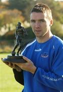 12 November 2007; Drogheda United's Brian Shelley who was presented with the eircom / Soccer Writers Association of Ireland Player of the Month Award for October. Mosney, Co. Meath. Photo by Sportsfile