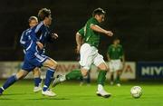 13 November 2007; Denis Behan, Republic of Ireland, in action against David Lesko, Slovakia. Under 23 Challenge Trophy, Republic of Ireland v Slovakia, Dalymount Park, Dublin. Picture credit; David Maher / SPORTSFILE