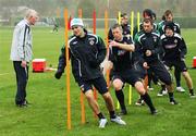 14 November 2007; Northern Ireland manager Nigel Worthington watches David Healy, Stephen Craigan, Gareth McAuley, and Steve Davis, during the Northern Ireland Squad Training. Greenmount College Antrim Co. Antrim. Picture credit: Oliver McVeigh / SPORTSFILE