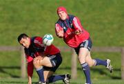 14 November 2007; Ian Dowling (right) and Rua Tipoki during the Munster Rugby Training. University of Limerick, Limerick. Picture credit: Kieran Clancy / SPORTSFILE