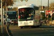 16 November 2007; The Republic of Ireland team bus arriving for a closed doors training session. Republic of Ireland Squad Training, Ninian Park, Cardiff, Wales. Picture credit; David Maher / SPORTSFILE