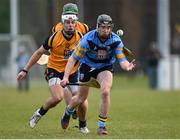 5 February 2015; Eoin Conroy, UCD, in action against Padraig Breheny, DCU. Independent.ie Fitzgibbon Cup, Group A, Round 2, UCD v DCU. University College Dublin, Dublin. Picture credit: Pat Murphy / SPORTSFILE