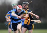 5 February 2015; Colm O Croinin, UCD, in action against Shane Murphy, DCU. Independent.ie Fitzgibbon Cup, Group A, Round 2, UCD v DCU. University College Dublin, Dublin. Picture credit: Pat Murphy / SPORTSFILE