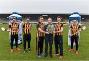 10 February 2015; Brian Phelan, CEO Glanbia Global Ingredients, with Kilkenny team captain Joey Holden and Colin Fennelly, and team-mates, from left, Jackie Tyrrell, Eoin Larkin and Paul Murphy in attendance at the 2015 Glanbia Kilkenny sponsorship launch. Nowlan Park, Kilkenny. Picture credit: Matt Browne / SPORTSFILE