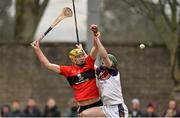 10 February 2015; John Power, UCC, in action against David McInerney, UL. Independent.ie Fitzgibbon Cup, Group B, Round 3, UCC v UL, Mardyke, Cork. Picture credit: Barry Cregg / SPORTSFILE