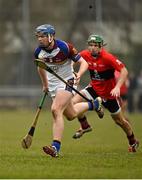 10 February 2015; Jason Forde, UL, in action against Alan Cadogan, UCC. Independent.ie Fitzgibbon Cup, Group B, Round 3, UCC v UL, Mardyke, Cork. Picture credit: Barry Cregg / SPORTSFILE