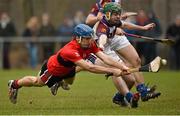10 February 2015; Shane O'Donnell, UCC, in action against David McInerney, UL. Independent.ie Fitzgibbon Cup, Group B, Round 3, UCC v UL, Mardyke, Cork. Picture credit: Barry Cregg / SPORTSFILE