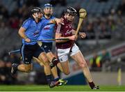 7 February 2015; Joseph Cooney, Galway, in action against Shane Durkin, Dublin. Bord na Mona Walsh Cup Final, Dublin v Galway. Croke Park, Dublin. Picture credit: Ray McManus / SPORTSFILE