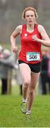 11 February 2015; Emma O'Brien, East Dominican College, Wicklow, on her way to winning the Intermediate Girl's race at the GloHealth Leinster Schools’ Cross Country Championships. Santry Demesne, Santry, Co. Dublin. Picture credit: Barry Cregg / SPORTSFILE