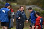 11 February 2015; Leinster coach Matt O'Connor with his players during squad training. Rosemount, UCD, Belfield, Dublin. Picture credit: Matt Browne / SPORTSFILE