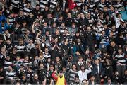 11 February 2015; PBC supporters, some holding up a shoe, during the game. SEAT Munster Schools Senior Cup Quarter-Final, Castletroy College v Presentation Brothers College. Thomond Park, Limerick. Picture credit: Diarmuid Greene / SPORTSFILE