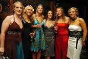 17 November 2007; Cork footballers, from left, Elaine Harte, Nollaig Cleary, Juliet Murphy, Briege Corkery, Rena Buckley, and Valerie Mulcahy at the 2007 O'Neills/TG4 Ladies Gaelic Football All-Star Awards. Citywest Hotel, Conference, Leisure & Golf Resort, Saggart, Co. Dublin. Picture credit: Brendan Moran / SPORTSFILE  *** Local Caption ***