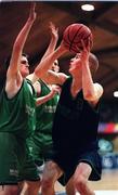 9 February 2000; Aidan Carr of Colaiste Mhuire Crosshaven during the Bank of Ireland Schools Cup Boys' C Final match between Colaiste Mhuire Crosshaven and Carrick-On-Shannon CS at National Basketball Arena in Tallaght, Dublin. Photo by Brendan Moran/Sportsfile
