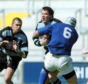 22 April 2000; Anthony Foley of Shannon is tackled by Trevor Brennan of St Mary's College during the AIB All-Ireland League Divison 1 match between Shannon and St Mary's College at Thomond Park in Limerick. Photo by Brendan Moran/Sportsfile