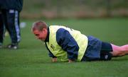 25 April 2000; Barry Quinn during a Republic of Ireland training session at AUL Complex in Clonshaugh, Dublin. Photo by Damien Eagers/Sportsfile