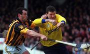 26 March 2000; Brendan Cummins of Tipperary in action against Brian McEvoy of Kilkenny during the Church & General National Hurling League Division 1B Round 4 match between Tipperary and Kilkenny at Semple Stadium in Thurles, Tipperary. Photo by Ray Lohan/Sportsfile