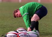 29 March 2000; Brian O'Driscoll during an Ireland Rugby training session at Greystones RFC in Greystones, Wicklow. Photo by Matt Browne/Sportsfile