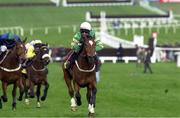 14 March 2000; Istabraq, with Charlie Swan up, on their way to winning the Smurfit Champion Hurdle Challenge Trophy on Day One of the Cheltenham Racing Festival at Prestbury Park in Cheltenham, England. Photo by Ray Lohan/Sportsfile