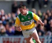 23 April 2000; Ciaran McManus of Offaly celebrates after scoring his side's first goal during the Church & General National Football League Division 2 Semi-Final match between Offaly and Cavan at Cusack Park in Mullingar, Westmeath.  Photo by Ray McManus/Sportsfile