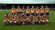 16 April 2000; The Clare panel prior to the Church & General National Hurling League Division 1A Round 7 match between Clare and Dublin at Cusack Park in Ennis, Clare. Photo by Ray McManus/Sportsfile