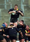 8 April 2000; Colm Rigney of Buccaneers wins possession from a line-out during the AIB All-Ireland League Division 1 match between Lansdowne and Buccaneers at Lansdowne Road in Dublin. Photo by Matt Browne/Sportsfile