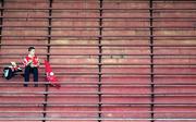 12 March 2000; A Cork fan looks on prior to the Church & General National Hurling League match between Cork and Laois at Pairc Ui Chaoimh in Cork. Photo by Brendan Moran/Sportsfile