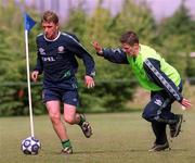 24 April 2000; Dave Billingham and Graham Barrett during a Republic of Ireland U21 Training Session at AUL Complex in Clonshaugh, Dublin. Photo by David Maher/Sportsfile
