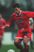 14 January 1996; Dave Tilson of Shelbourne during the FAI Cup First Round match between Shamrock Rovers and Shelbourne at the RDS in Dublin. Photo by David Maher/Sportsfile