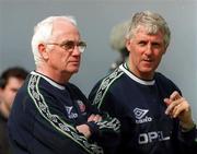 24 April 2000; Manager Don Givens, right, with assistant manager  Billy Young during a Republic of Ireland U21 Training Session at AUL Complex in Clonshaugh, Dublin. Photo by David Maher/Sportsfile