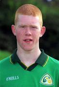 11 March 2000; Donal O'Donoghue during an Ireland Under-17 International Rules Football Squad Portrait session. Photo by Ray McManus/Sportsfile