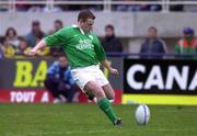 18 March 2000; Emmet Farrell of Ireland during the Six Nations A Rugby Championship match between France and Ireland at Stade Marcel-Michelin in Clermont-Ferrand, France. Photo by Matt Browne/Sportsfile