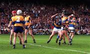 14 September 1997; Eugene O'Neill of Tippeary celebrates after scoring his side's second goal during the Guinness All-Ireland Hurling Championship Final match between Clare and Tipperary at Croke Park in Dublin. Photo by David Maher/Sportsfile