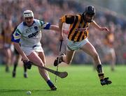 12 March 2000; Fergal Hartley of Waterford in action against Stephen Grehan of Kilkenny during the Allianz National Hurling League Division 1B Round 3 match between Kilkenny and Waterford at Nowlan Park in Kilkenny. Photo by Ray McManus/Sportsfile
