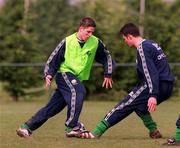 24 April 2000; Graham Barrett and Ciaran Martyn during a Republic of Ireland U21 Training Session at AUL Complex in Clonshaugh, Dublin. Photo by David Maher/Sportsfile