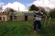 14 April 2000; Meath footballer Graham Geraghty pictured at a sign directing to his pub The Swan Inn in Coolronan, Meath. Photo by David Maher/Sportsfile