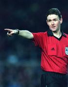 26 April 2000; Referee Hugh Dallas during the International Friendly match between Republic of Ireland and Greece at Lansdowne Road in Dublin. Photo by David Maher/Sportsfile