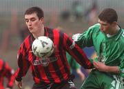 2 April 2000; Ray Kelly of Bohemians in action against Jody Lynch of Bray Wanderers during the FAI Cup Semi-Final match between Bohemians and Bray Wanderers at Dalymount Park in Dublin. Photo by David Maher/Sportsfile