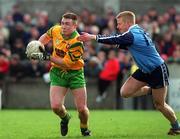 5 March 2000; John Gildea of Donegal in action against Declan Darcy of Dublin during the Allianz National Football League Division 1A Round 5 match between Dublin and Donegal at Parnell Park in Dublin. Photo by Ray McManus/Sportsfile