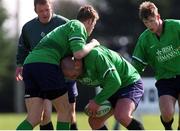 29 March 2000; John Hayes is tackled by Malcolm O'Kelly during an Ireland Rugby training session at Greystones RFC in Greystones, Wicklow. Photo by Matt Browne/Sportsfile