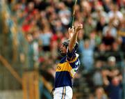 30 April 2000; John Leahy of Tipperary celebrates scoring a goal during the Church & General National Hurling League Division 1 Semi-Final match between Tipperary and Limerick at Semple Stadium in Thurles, Tipperary. Photo by Damien Eagers/Sportsfile