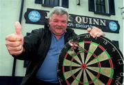 21 April 2000; Darts player John Lyons pictuted outside Jack Quinn's Pub in Trim, Meath. Photo by David Maher/Sportsfile