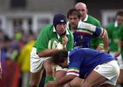 4 March 2000; Justin Fitzpatrick of Ireland during the Lloyds TSB 6 Nations match between Ireland and Italy at Lansdowne Road in Dublin. Photo by Brendan Moran/Sportsfile