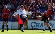 30 April 2000; Pat Fenlon of Shelbourne in action against Kevin Hunt of Bohemians during the FAI Cup Final match between Shelbourne and Bohemians at Tolka Park in Dublin. Photo by Matt Browne/Sportsfile