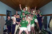 13 April 2000; Limerick players celebrate following the Munster Under-21 Football Championship Final match between Waterford and Limerick at Fraher Field in Dungarvan, Waterford. Photo by Matt Browne/Sportsfile