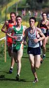 19 March 2000; Mark Smyth of Ireland, centre, and with Robert Maycock of Great Britain, right, during the Men's Junior Race on Day Two of the IAAF World Cross Country Championships in Villamoura, Portugal. Photo by Brendan Moran/Sportsfile