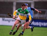 29 April 2000; Michael Duignan of Offaly in action against John Finnegan of Dublin during the Church & General National Football League Division 1A Round 7 match between Dublin and Offaly at Parnell Park in Dublin. Photo by Brendan Moran/Sportsfile