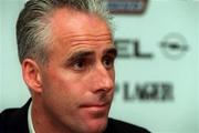 12 April 2000; Republic of Ireland manager Mick McCarthy speaks during a Republic of Ireland Press Conference at Forte Posthouse Hotel in Dublin. Photo by David Maher/Sportsfile
