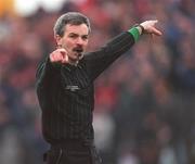 20 February 2000; Referee Paddy Russell during the AIB All-Ireland Senior Club Football Championship Semi-Final match between Na Fianna and Crossmolina at Pearse Park in Longford. Photo by Aoife Rice/Sportsfile